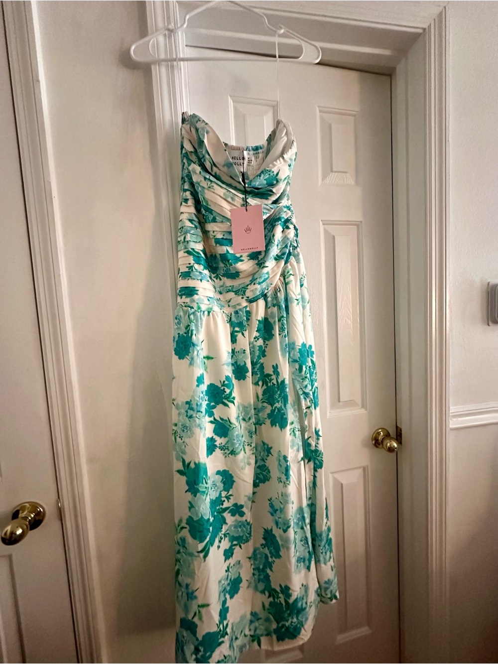 Hello Molly Teal & White Floral Dress